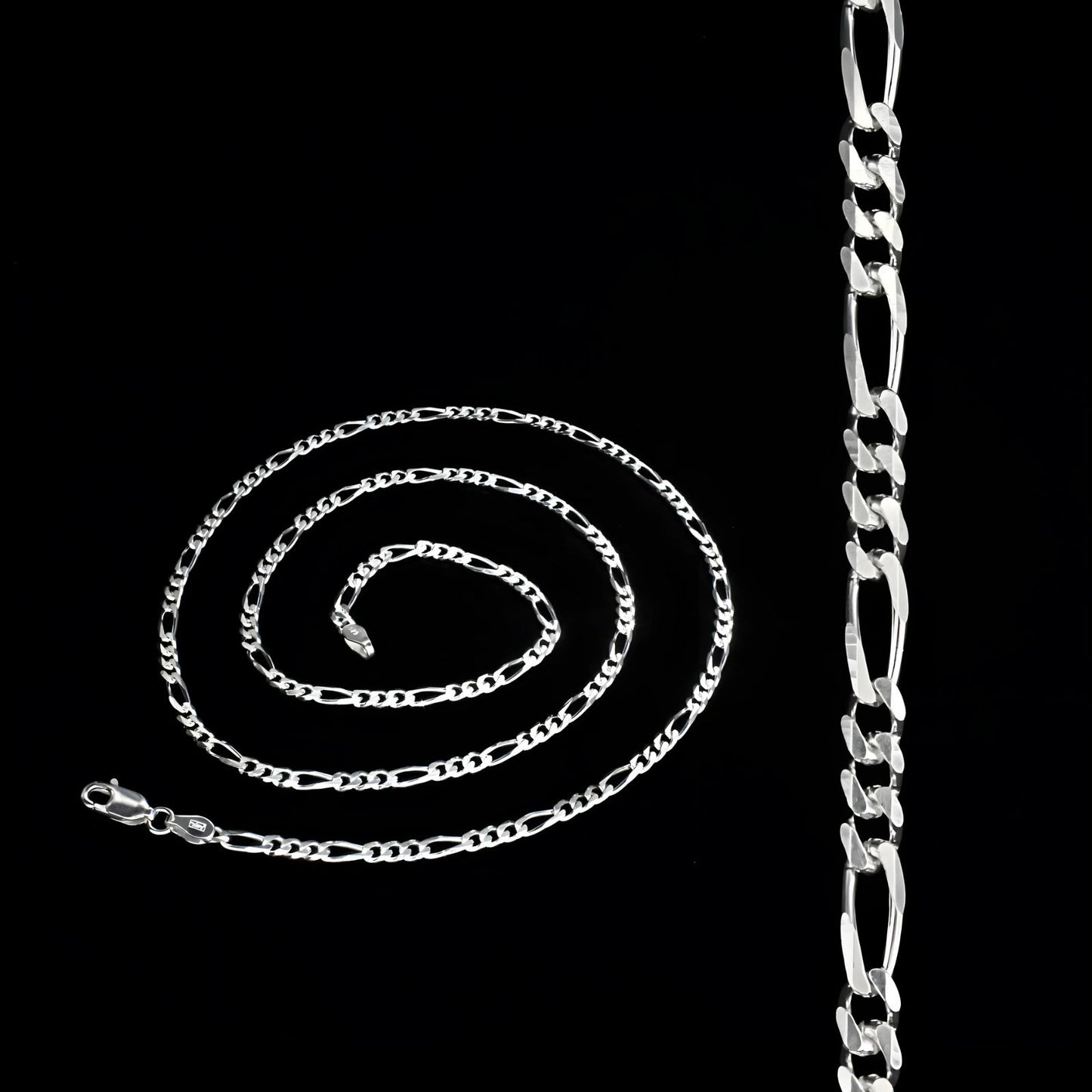 925 Sterling Silver divine figaro Neck chain 20"