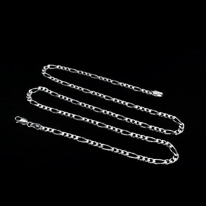 925 Sterling Silver regular wear figaro Neck chain 20"