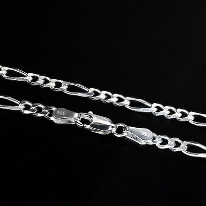 925 Sterling Silver regular wear figaro Neck chain 20"