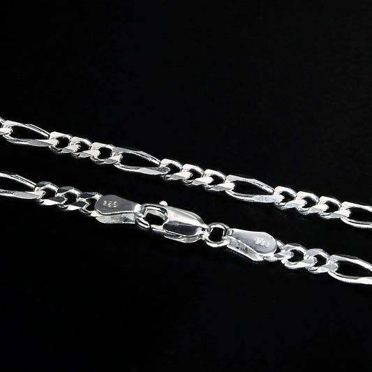 925 Sterling Silver regular wear figaro Neck chain 20"
