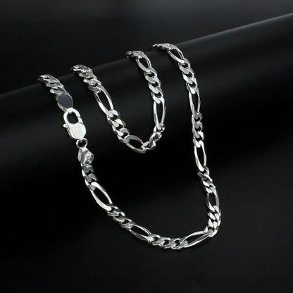 925 Sterling Silver gorgeous Figaro Link Neck chain 24"