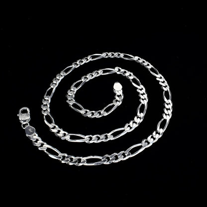 925 Sterling Silver gorgeous Figaro Link Neck chain 24"