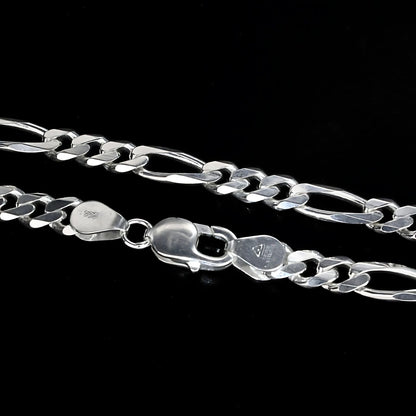 925 Sterling Silver gorgeous Figaro Link Neck chain 24"