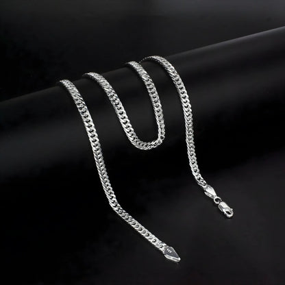 925 Sterling Silver handmade Cuban Link Neck chain 20"
