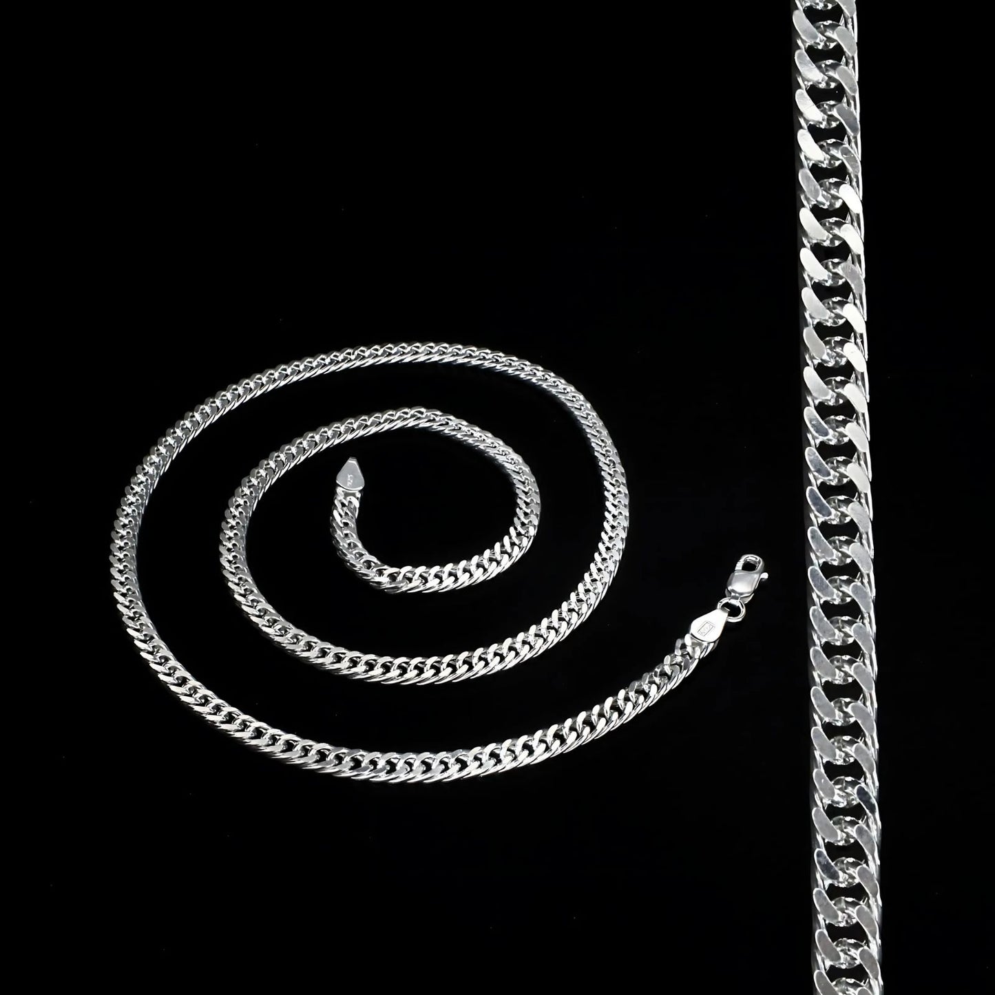 925 Sterling Silver handmade Cuban Link Neck chain 20"