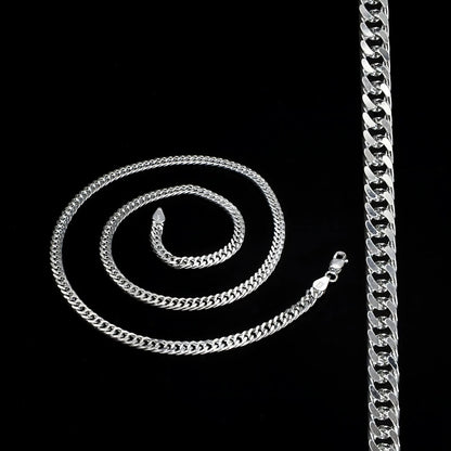 925 Sterling Silver handmade Cuban Link Neck chain 20"