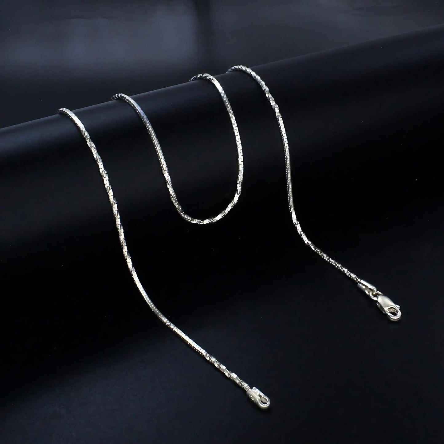 Real Silver women handmade Twisted Neck chain 22.5"