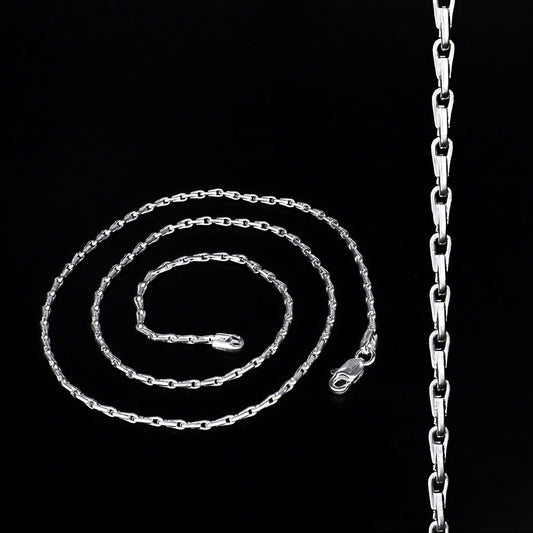 Real Silver rice design Neck chain 22"