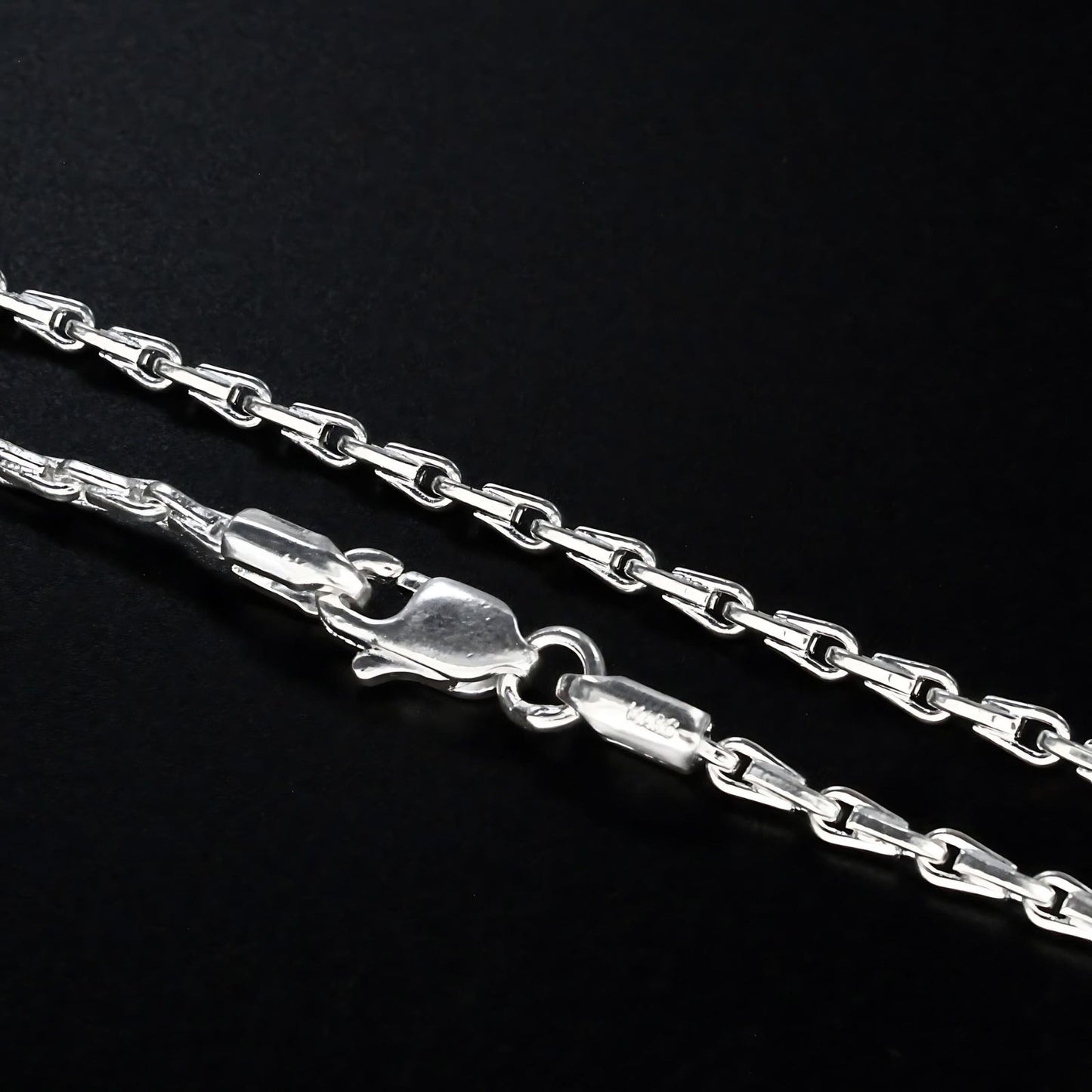 Real Silver rice design Neck chain 22"