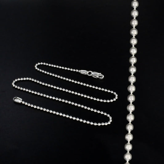Real Silver Excellent gifting beaded Neck chain 16"