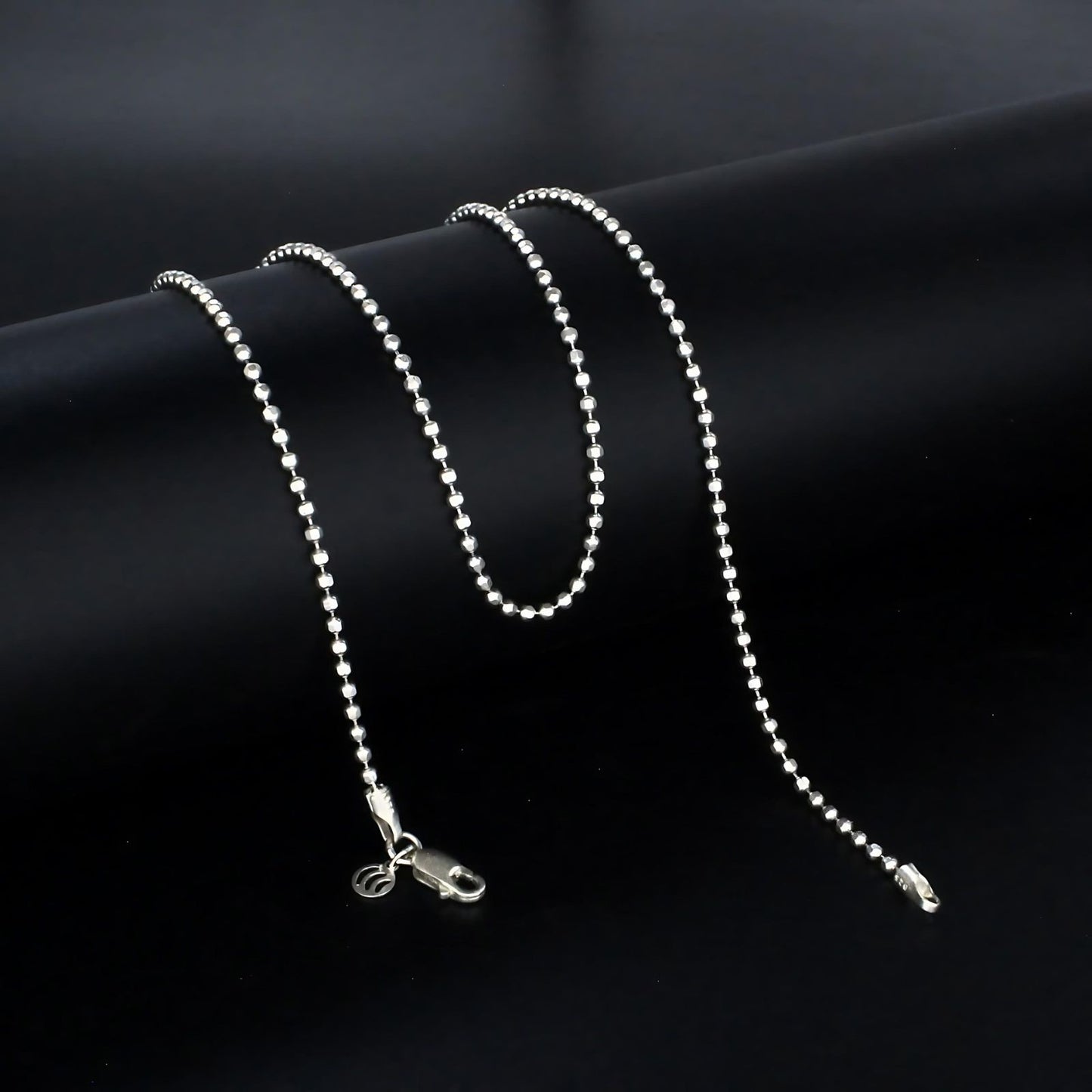 925 Real Sterling Silver ball design Neck chain 18"