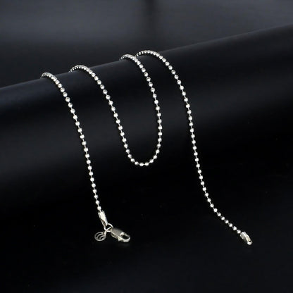 925 Real Sterling Silver ball design Neck chain 18"
