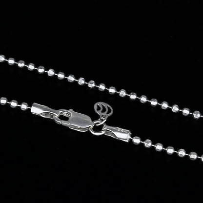 925 Real Sterling Silver ball design Neck chain 18"