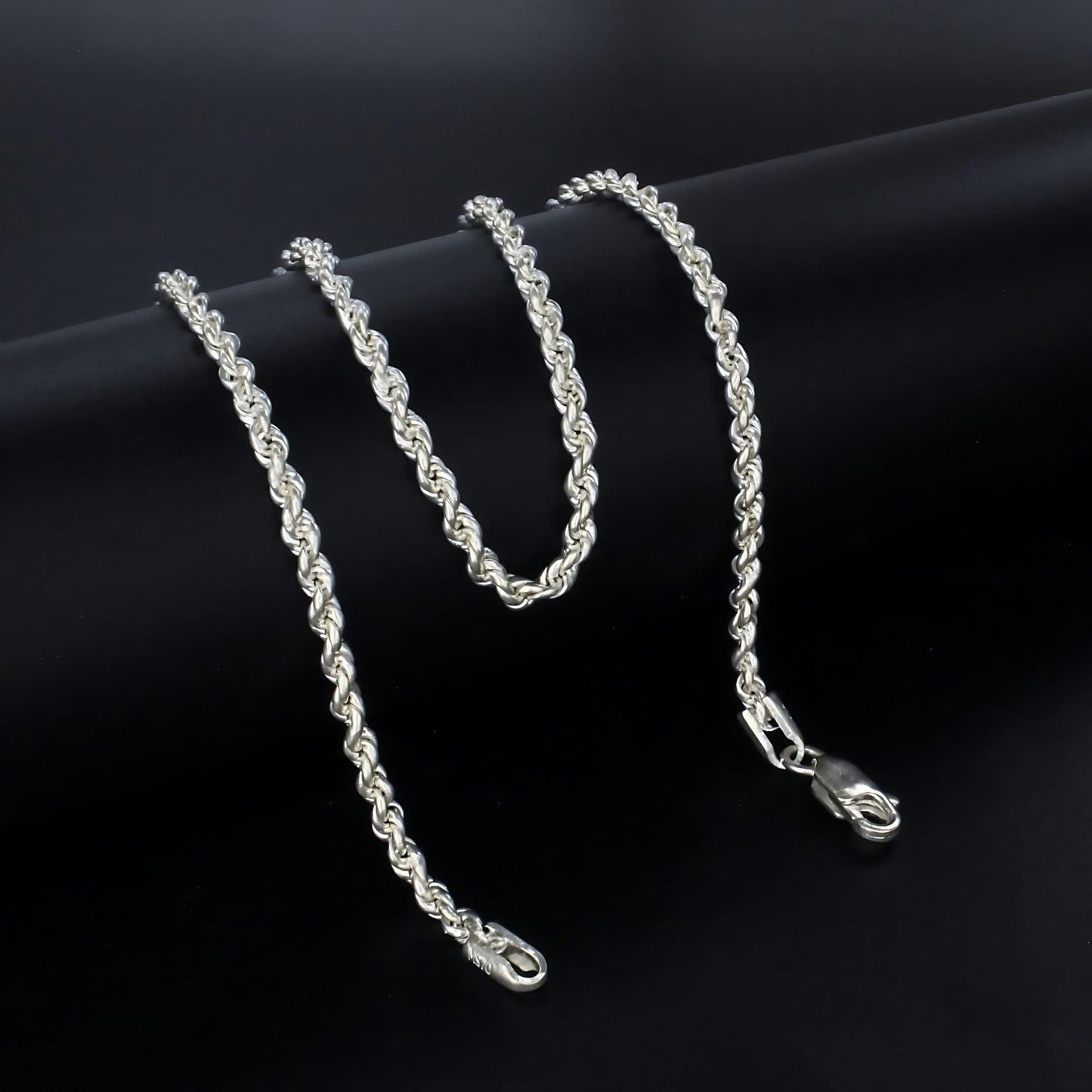 Real Silver Rope design Neck chain 18"