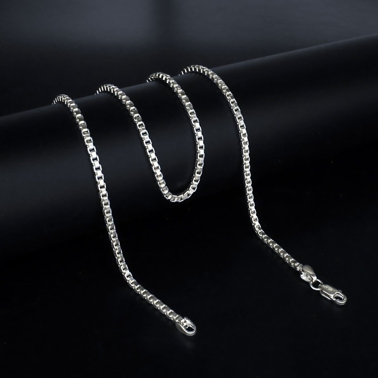 Real Silver handmade Square Box Neck chain