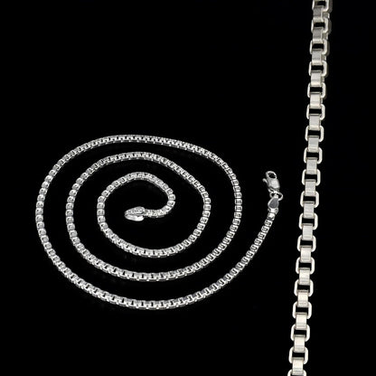 Real Silver handmade Square Box Neck chain