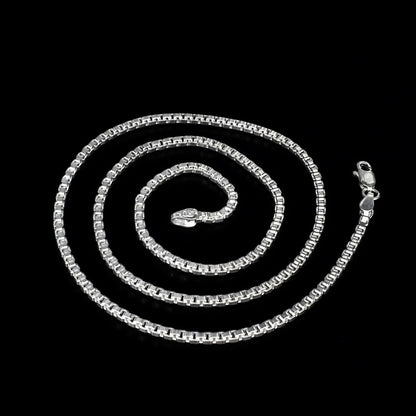 Real Silver handmade Square Box Neck chain