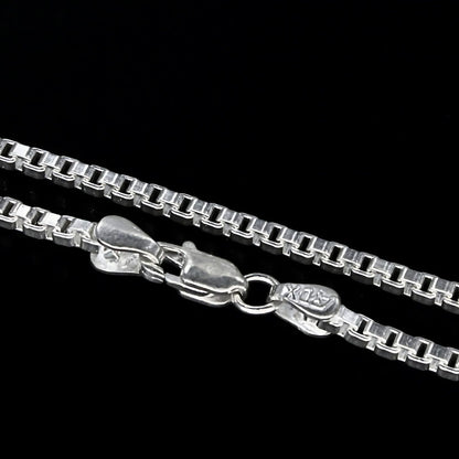 Real Silver handmade Square Box Neck chain