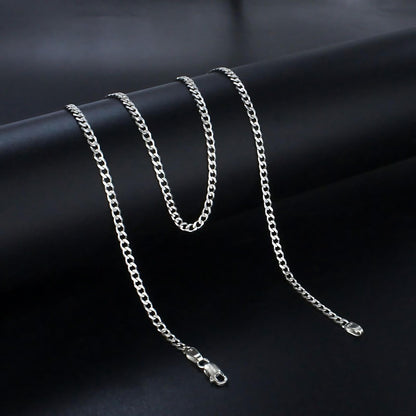 925 Real Sterling Silver Cuban Link Neck chain 20"