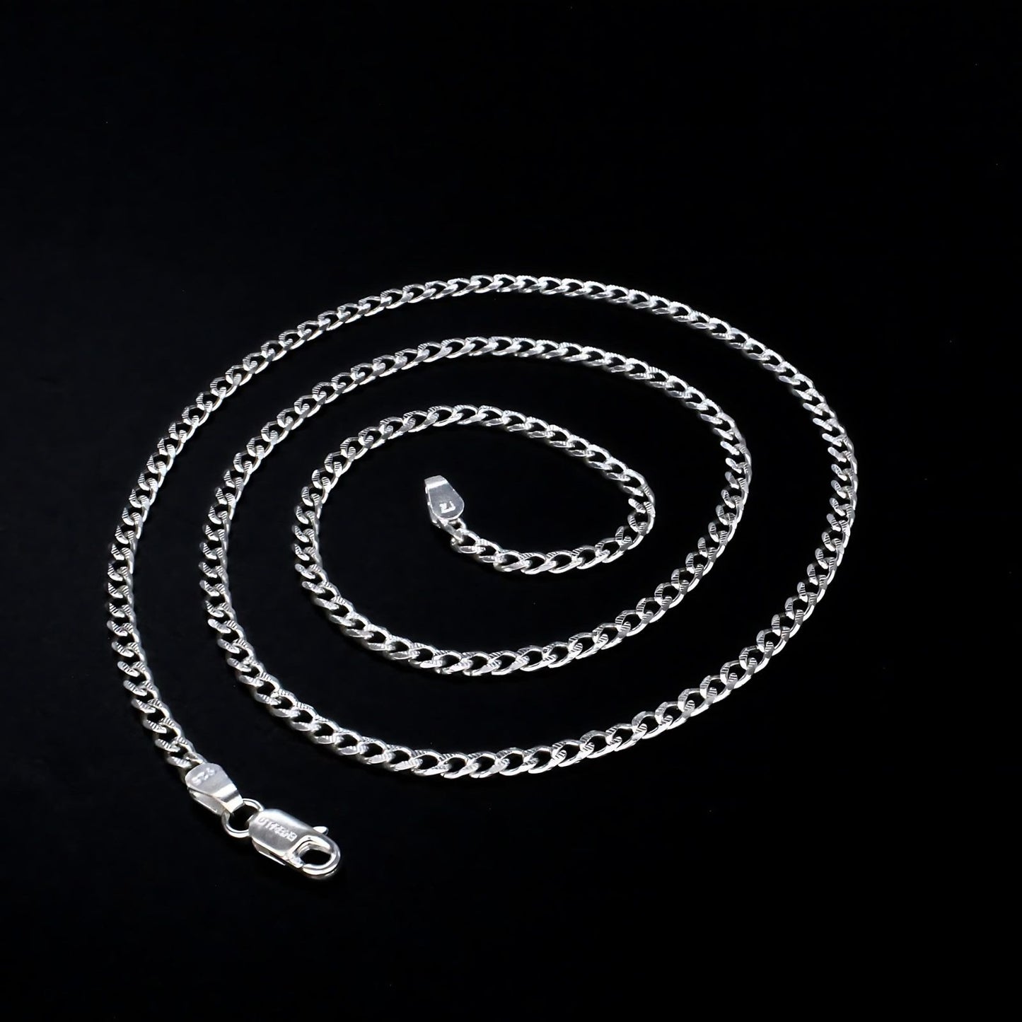 925 Real Sterling Silver Cuban Link Neck chain 20"