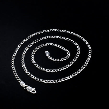 925 Real Sterling Silver Cuban Link Neck chain 20"