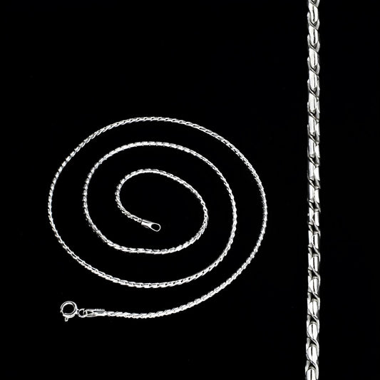 925 Sterling Silver women handmade Neck chain 20"