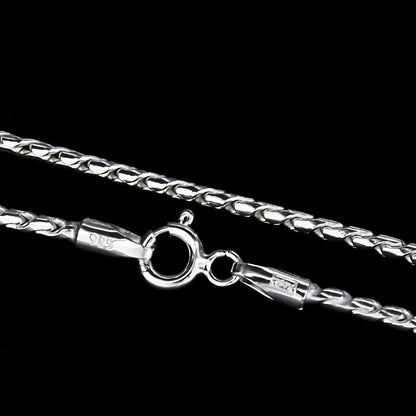 925 Sterling Silver women handmade Neck chain 20"