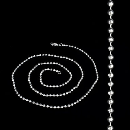 925 Sterling Silver beaded women gorgeous Neck chain 24"