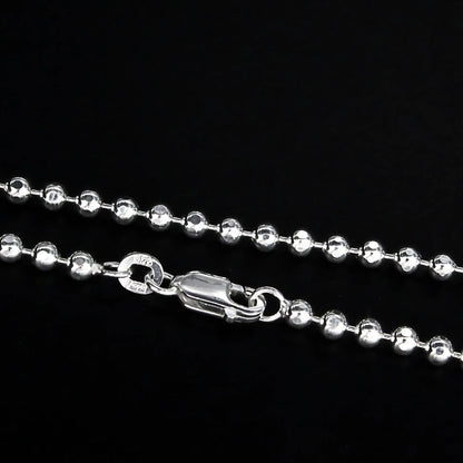 925 Sterling Silver beaded women gorgeous Neck chain 24"