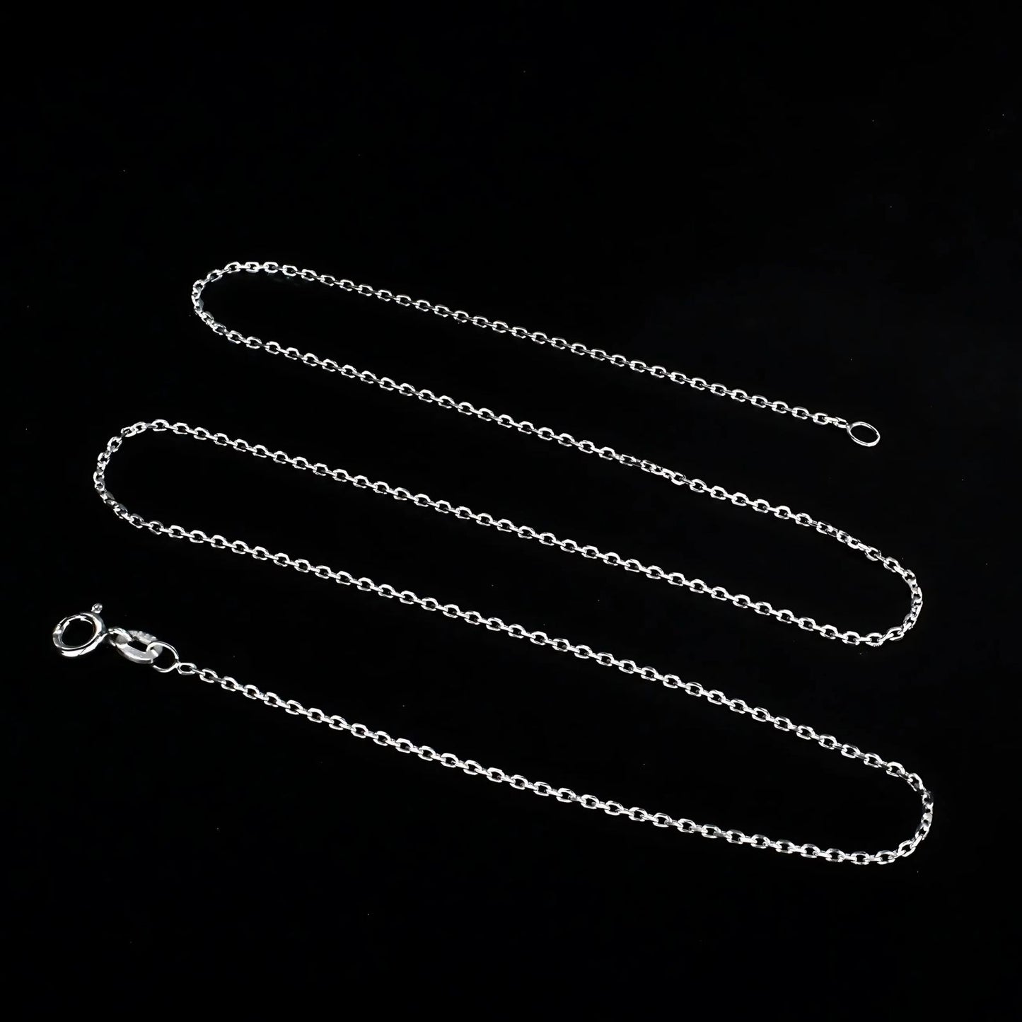 925 Sterling Silver women light weight cable Neck chain 18"
