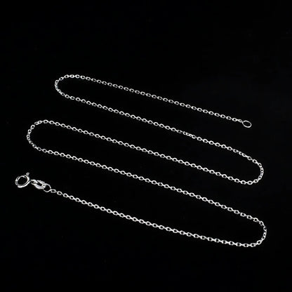 925 Sterling Silver women light weight cable Neck chain 18"