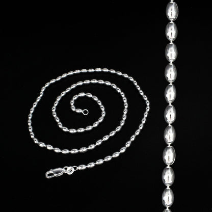 925 Sterling Silver capsule design Neck chain 20"