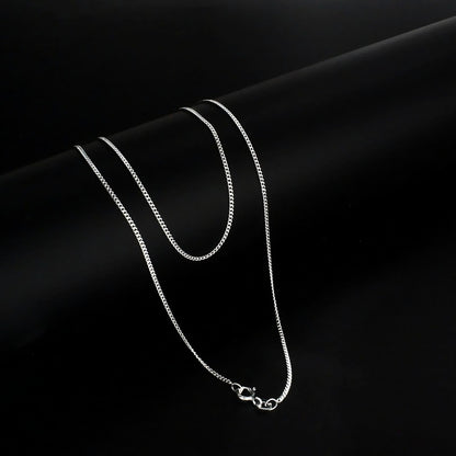 925 Sterling Silver women Curb Neck chain 18"