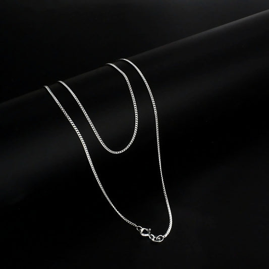 925 Sterling Silver women Curb Neck chain 18"