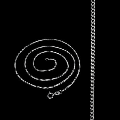 925 Sterling Silver women Curb Neck chain 18"