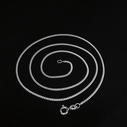 925 Sterling Silver women Curb Neck chain 18"