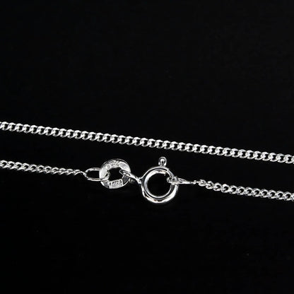 925 Sterling Silver women Curb Neck chain 18"