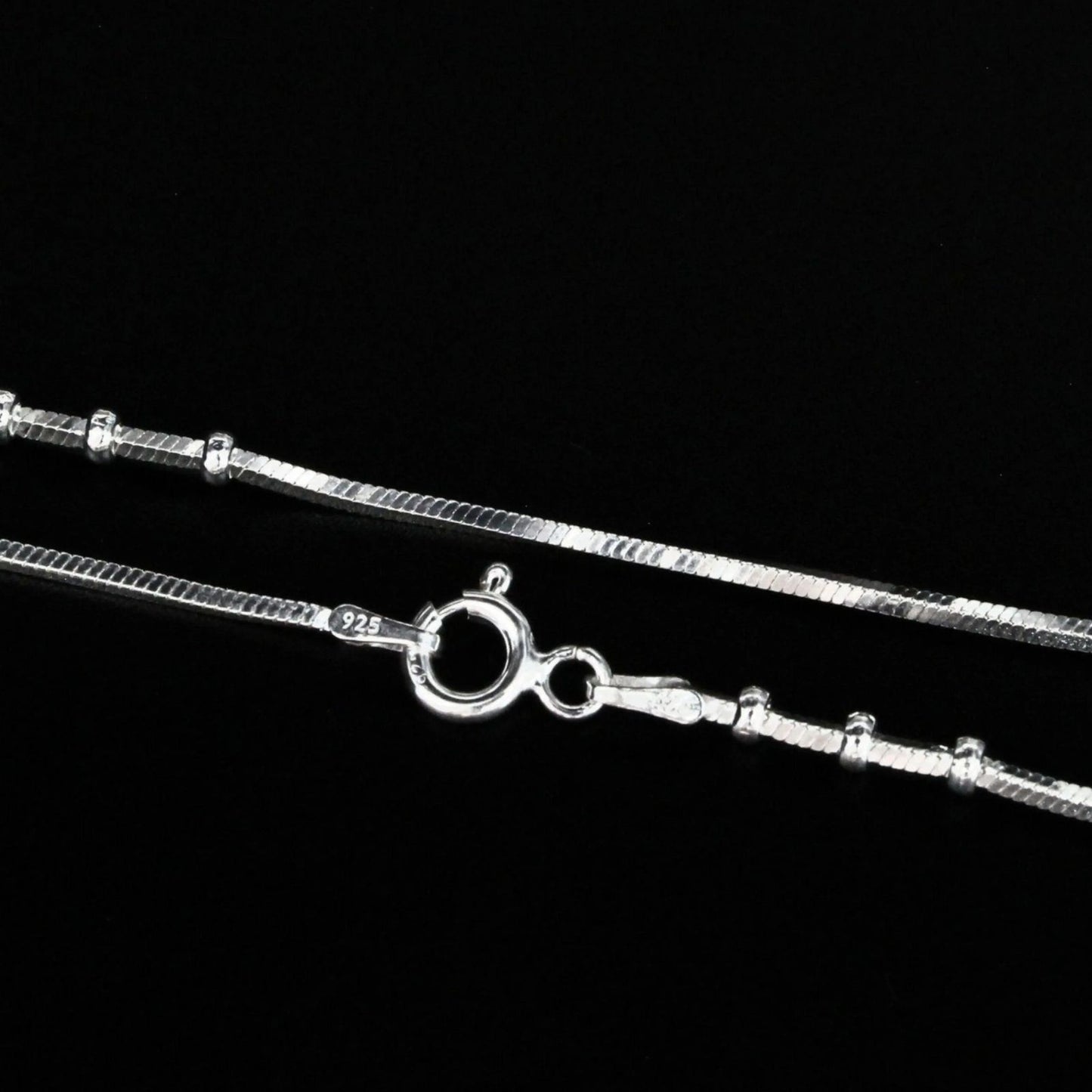 925 Sterling Silver elegant square Cut Neck chain 18"