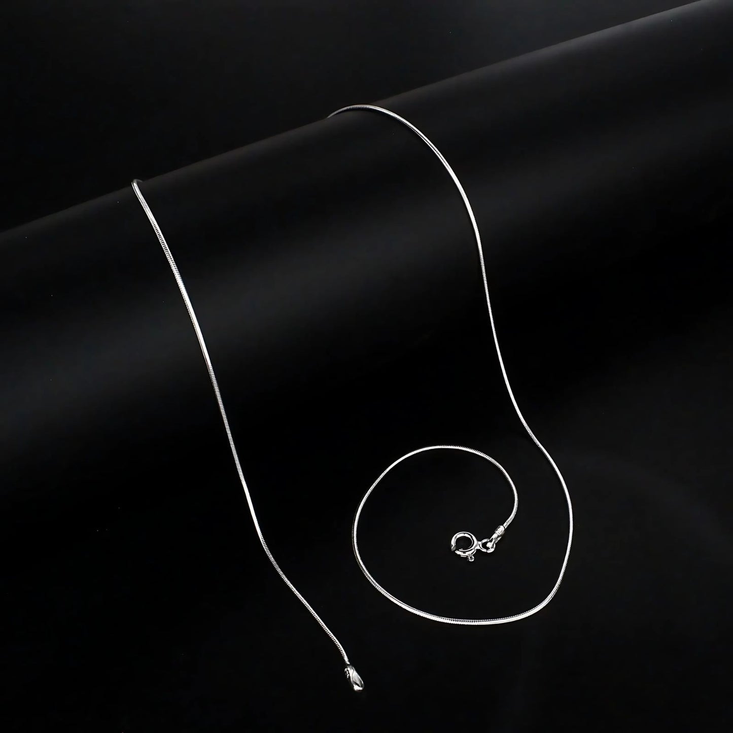925 Sterling Silver handmade divine Snake Neck chain 18"