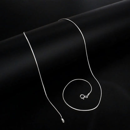 925 Sterling Silver handmade divine Snake Neck chain 18"