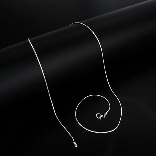 925 Sterling Silver handmade divine Snake Neck chain 18"