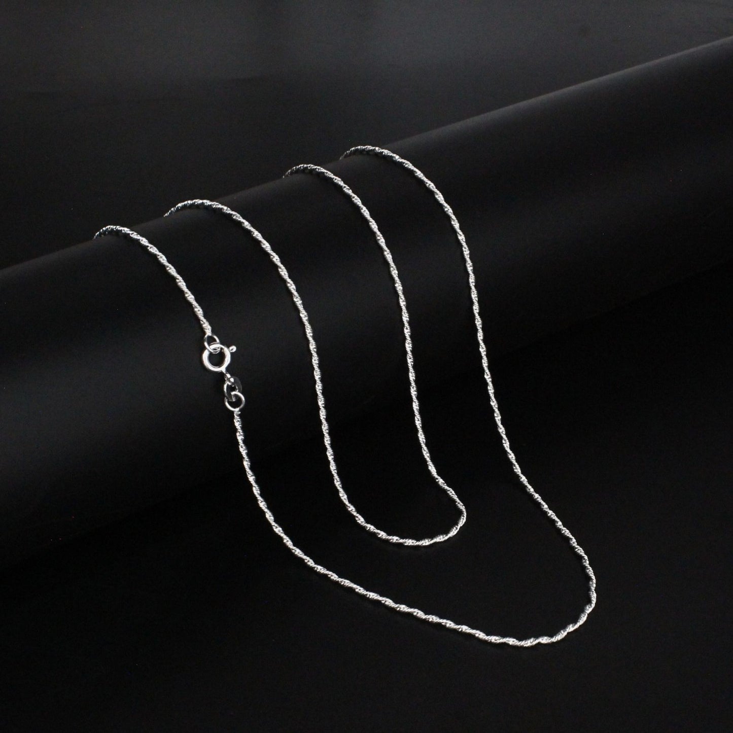 925 Sterling Silver women rope design Neck chain 24"