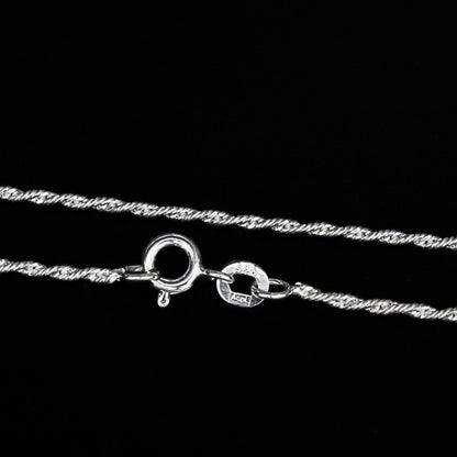 925 Sterling Silver women rope design Neck chain 24"