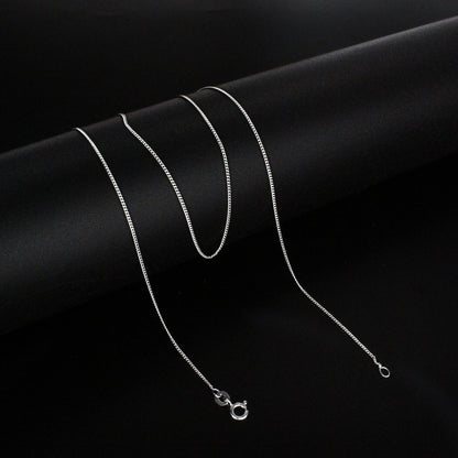 925 Sterling Silver women light weight mini curb link Neck chain 18"