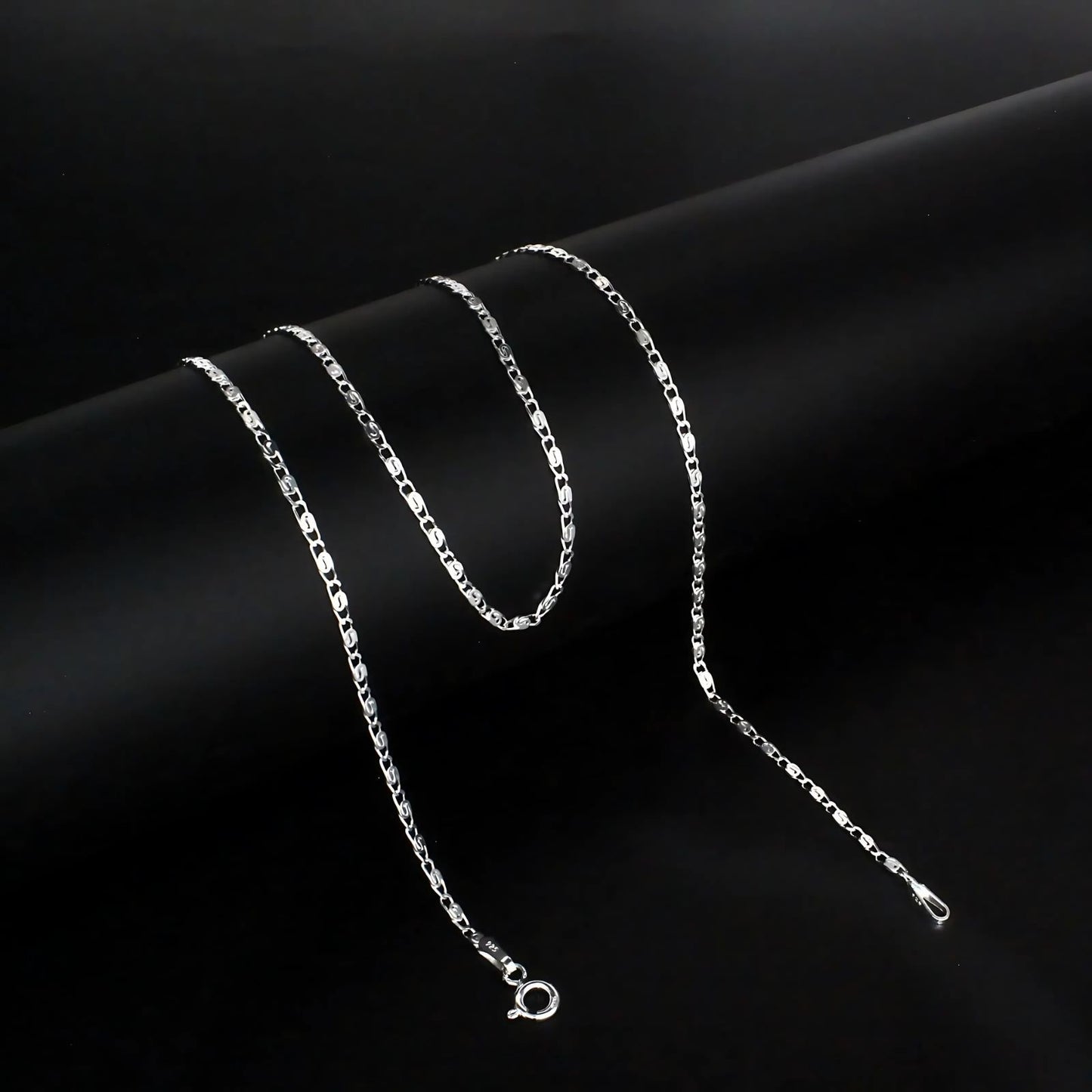 925 Sterling Silver women Snail Neck chain 18"