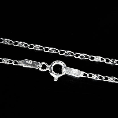 925 Sterling Silver women Snail Neck chain 18"