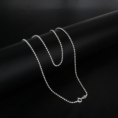 925 Sterling Silver beaded women Neck chain 20"