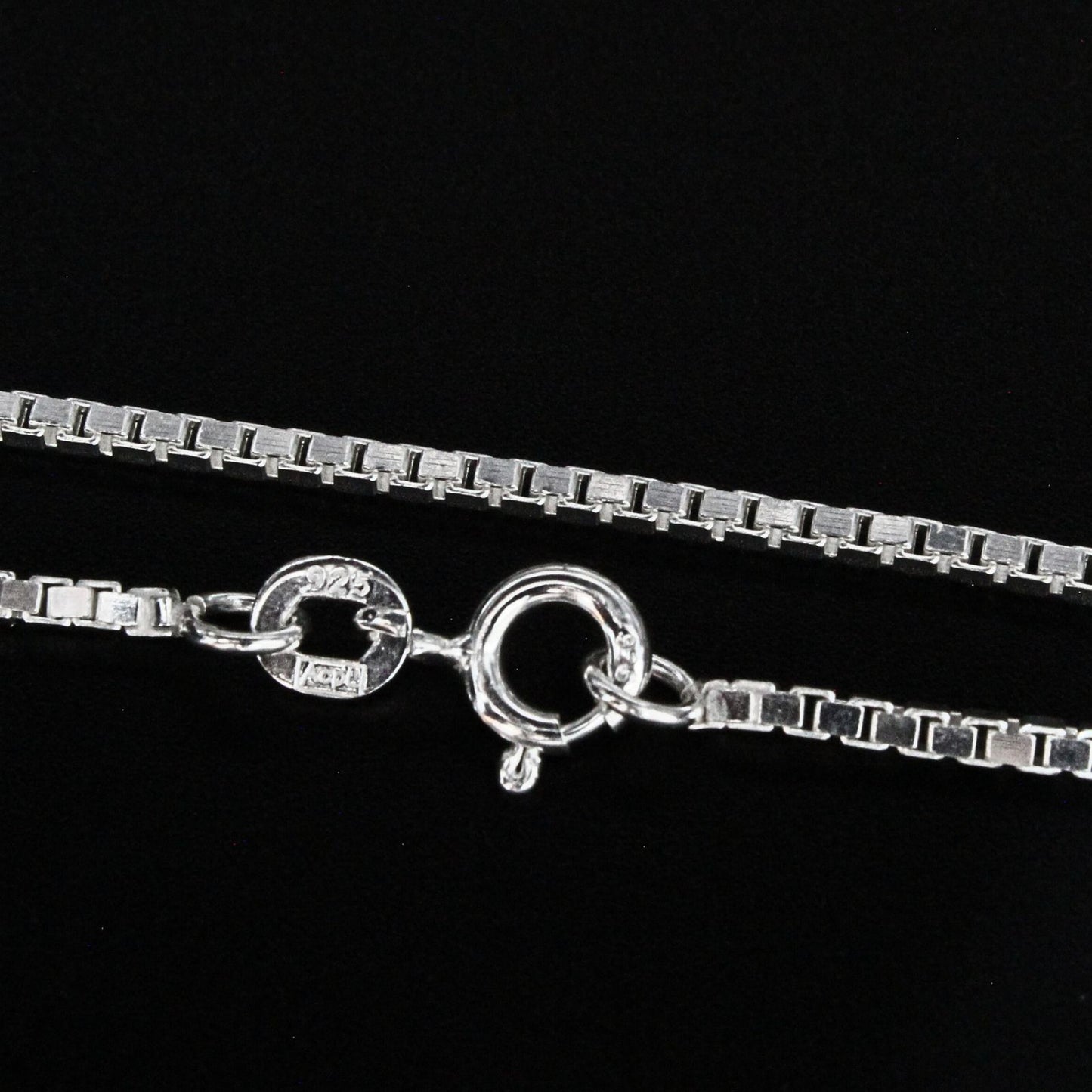 925 Sterling Silver women box link Neck chain 24"