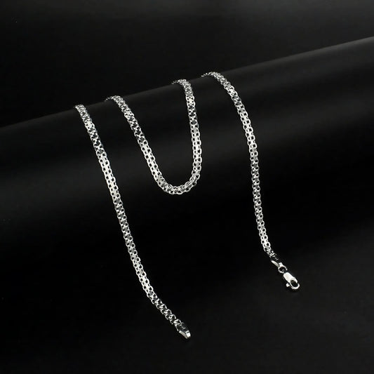 925 Sterling Silver excellent Bismark Necklace chain 18"