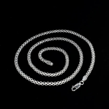 925 Sterling Silver excellent Bismark Necklace chain 18"